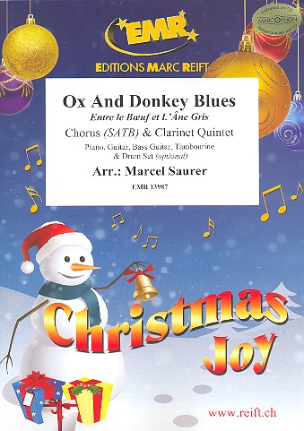 Ox and Donkey Blues&nbsp;&nbsp;for mixed chorus and 5 clarinets (rhythm group ad lib)&nbsp;&nbsp;score and parts (incl. 20 chorus scores)