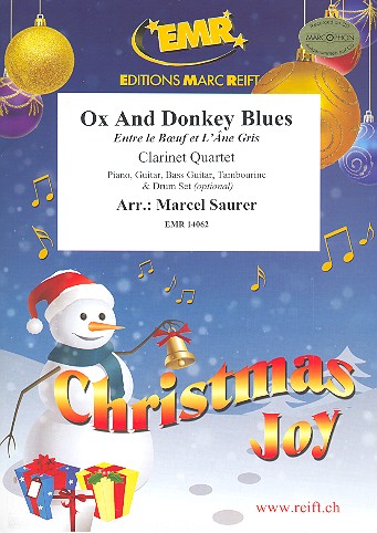 Ox And Donkey Blues&nbsp;&nbsp;for 4 clarinets (rhythm group ad lib)&nbsp;&nbsp;score and parts