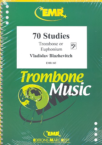 70 Studies  for trombone (eohpnium) bass clef  