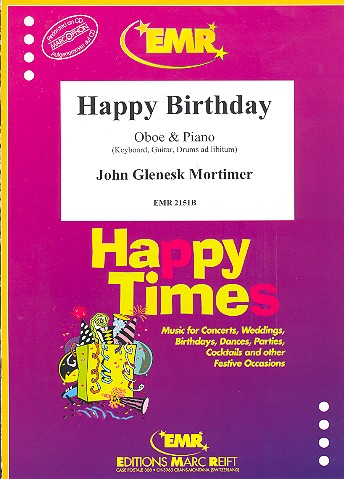 Happy Birthday for oboe and&nbsp;&nbsp;piano (keyboard, guitar, drums ad lib.)&nbsp;&nbsp;score and parts