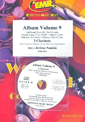 Duet Album vol.9 (+CD)&nbsp;&nbsp;for 2 clarinets (piano/keyboard/organ ad lib)&nbsp;&nbsp;2 scores