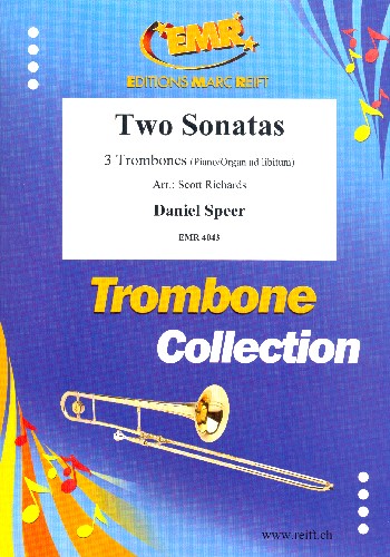 2 Sonatas  for 3 trombones (piano/organ ad lib)  score and parts