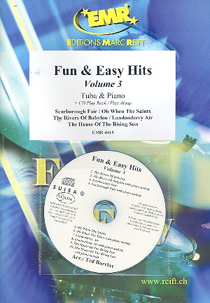 Fun and easy Hits vol.3 (+CD)&nbsp;&nbsp;for tuba and piano&nbsp;&nbsp;