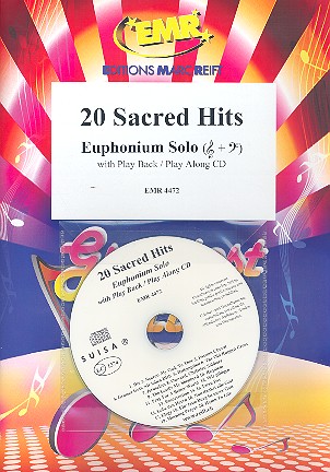 20 sacred Hits (+CD)&nbsp;&nbsp;for euphonium (treble clef and bass clef)&nbsp;&nbsp;