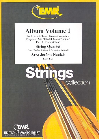 Album vol.1  for string quartet (piano/keyboard/organ/percussion ad lib)  score and parts