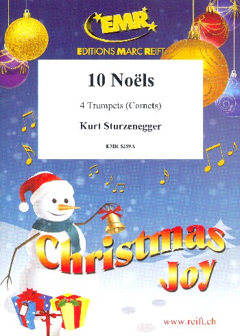 10 Noel  for 4 trumpets (cornets)  score and parts