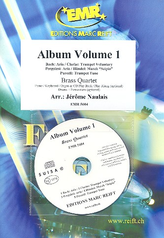 Album vol.1 (+CD) for 4 brass instruments&nbsp;&nbsp;(piano/keyboard/organ ad lib)&nbsp;&nbsp;score and parts