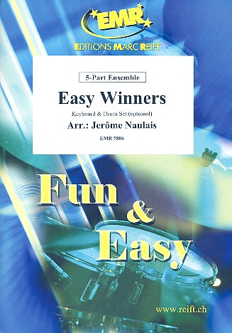 Easy Winners: for 5-part ensemble  (keyboard and percussion ad lib)  score and parts