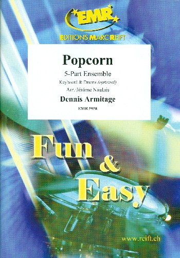 Popcorn&nbsp;&nbsp;for flexible 5-part ensemble (rhythm group ad lib)&nbsp;&nbsp;score and parts