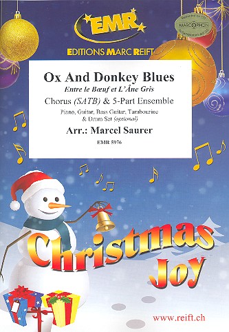 Ox and Donkey Blues&nbsp;&nbsp;for mixed chorus and flexible 5-part ensemble (rhythm group ad lib)&nbsp;&nbsp;score and parts (incl. 20 chorus scores)