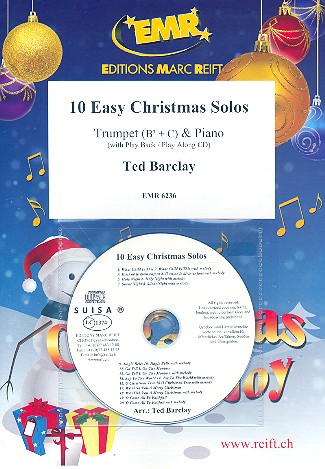 10 easy Christmas Solos (+CD)  for trumpet and piano  