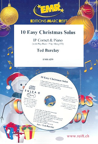10 easy Christmas Solos (+CD)  for cornet and piano  