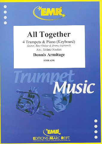 All Together  für 4 Trompeten und Klavier (Keyboard) (Percussion ad lib)  Partitur und Stimmen