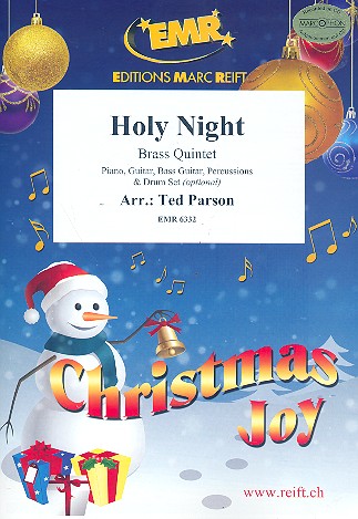 Holy Night  for 5 brass instruments (rhythm group ad lib)  score and parts