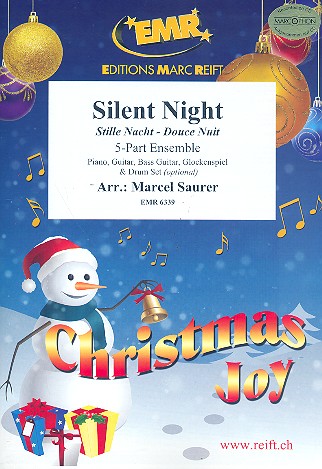 Silent Night  for 5-part ensemble (rhythm group ad lib)  score and parts
