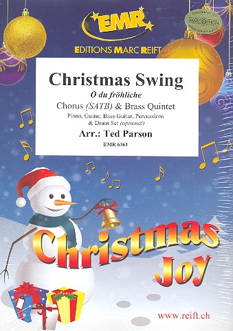 Christmas Swing (O du fröhliche)&nbsp;&nbsp;for mixed chorus and 5 brass instruments (rhythm group ad lib)&nbsp;&nbsp;score and parts (incl. 20 chorus scores)