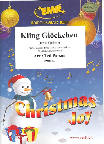 Kling Glöckchen kling&nbsp;&nbsp;for 5 brass instruments (ensemble) (rhythm group ad lib)&nbsp;&nbsp;score and parts