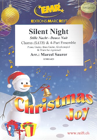Silent Night  for mixed chorus and flexible 4-part ensemble (rhythm group ad lib)  score and parts (incl. 20 chorus scores)