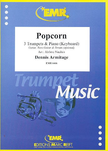Popcorn&nbsp;&nbsp;for 3 trumpets and piano (rhythm group ad lib)&nbsp;&nbsp;score and parts