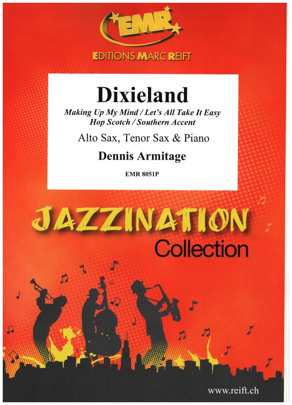 Dixieland  for alto saxophone, tenor saxophone and piano  score and parts
