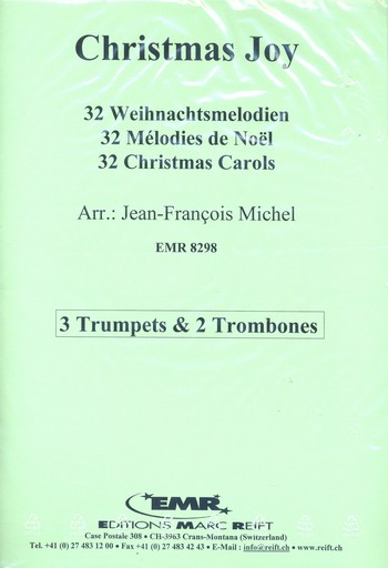 32 Christmas Carols for 3 trumpets and&nbsp;&nbsp;2 trombones&nbsp;&nbsp;score and parts