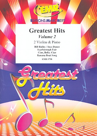 Greatest Hits vol.2: for 2 violins&nbsp;&nbsp;and piano (percussion ad lib)&nbsp;&nbsp;score and parts