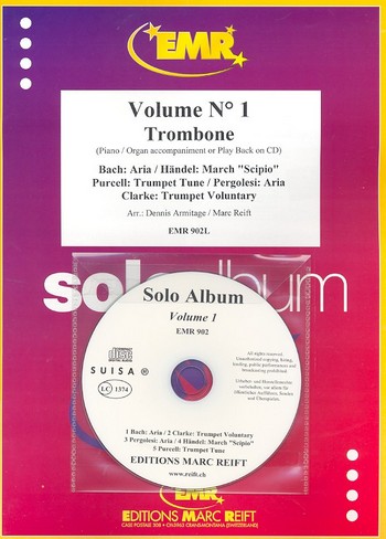 Solo Album Vol.01 (+CD)&nbsp;&nbsp;for trombone and organ or keyboard&nbsp;&nbsp;