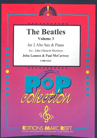 The Beatles vol.3 for 2 alto saxopnones&nbsp;&nbsp;and piano&nbsp;&nbsp;parts