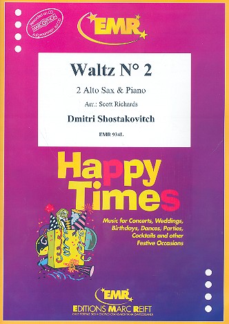 Waltz no.2&nbsp;&nbsp;for 2 alto saxophones and piano&nbsp;&nbsp;score and parts