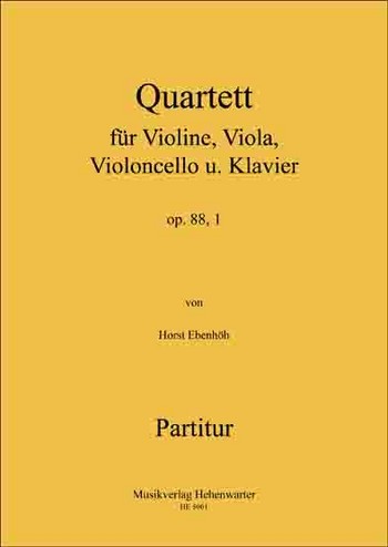 Ebenhöh, Horst 1. Klavierquartett für Violine, Viola, Violoncello un  3 Streicher und Klavier  Partitur & Stimmen