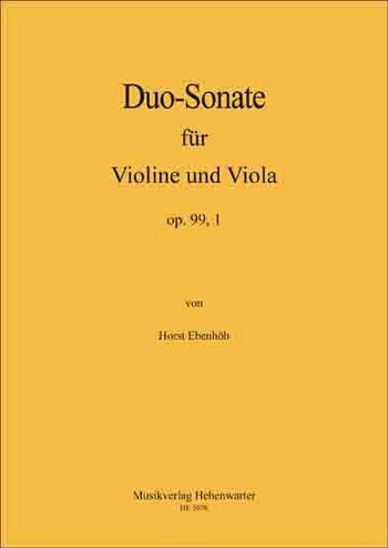 Ebenhöh, Horst Duo-Sonate für Violine und Viola Op.99, 1  Violine und Viola  Noten