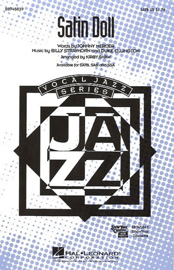 Billy Strayhorn/Duke Ellington: Satin Doll (SATB/Piano)&nbsp;&nbsp;SATB, Piano Accompaniment&nbsp;&nbsp;Sheet Music & Songbooks/Vocal & Choral/Choral/Choral/Vocal Score