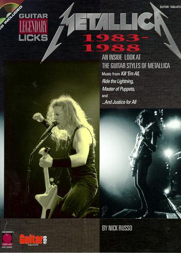 Metallica: 1983-1988 Legendary Guitar Licks (+CD)&nbsp;&nbsp;for guitar tab (with chord symbols)&nbsp;&nbsp;Songbook