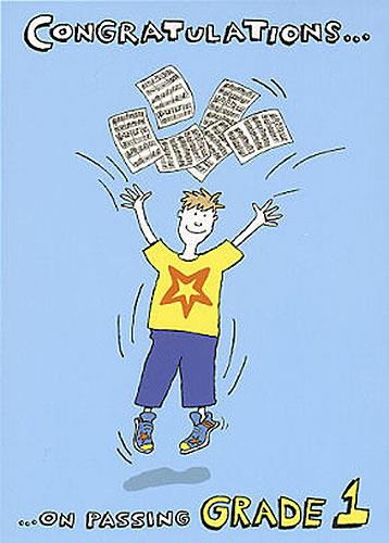 Music Gallery: Congratulations Card - Grade 1 (Boy)&nbsp;&nbsp;&nbsp;&nbsp;Gifts