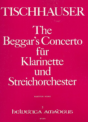 The Beggar's Concerto für Klarinette&nbsp;&nbsp;und Streichorchester&nbsp;&nbsp;Partitur