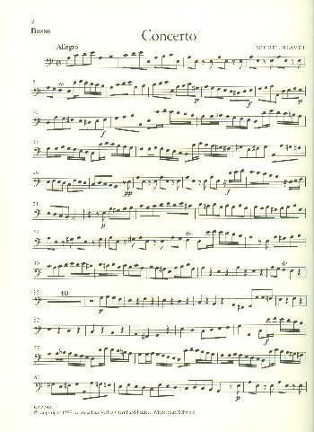 Concerto a-Moll für Flöte, 2 Violinen und Bc  Bc-Stimme  