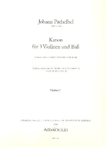 Kanon für 3 Violinen und Bass&nbsp;&nbsp;Violine 1&nbsp;&nbsp;