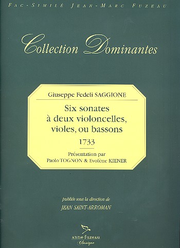 6 Sonates à 2 violoncelles (violes/bassons)  facsimile  