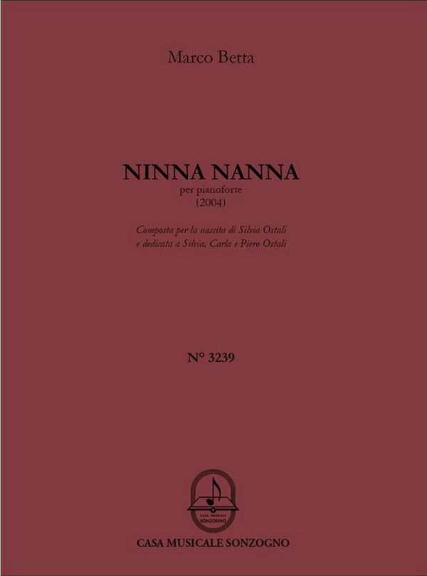 Ninna Nanna  für Klavier  