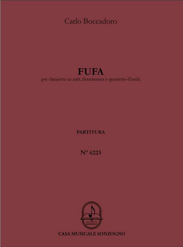 Fufa für Klarinette in Es,  Akkordeon und Streichquartett  Partitur