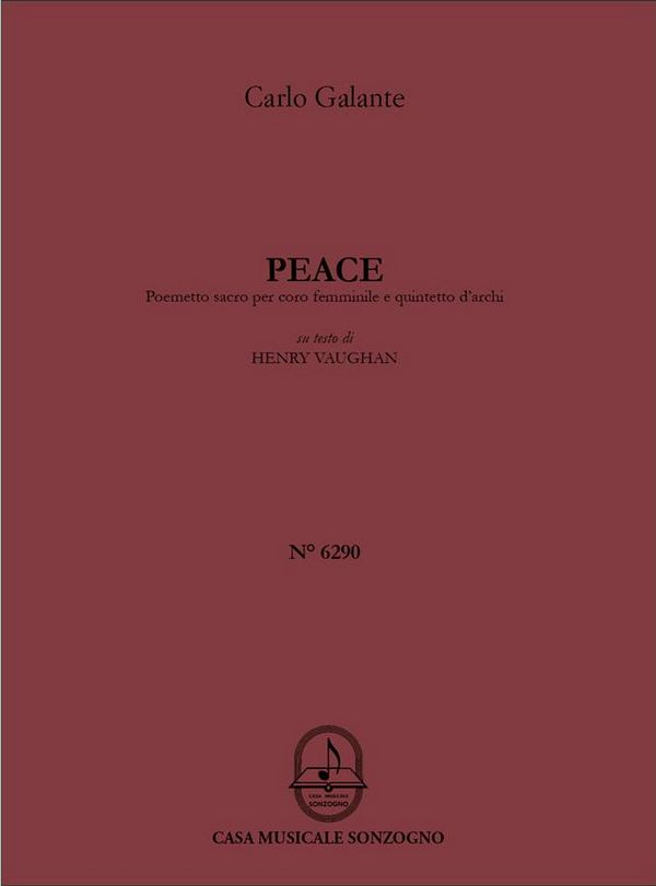 Peace für Frauenchor und  Streichquintett  Partitur und Stimmen