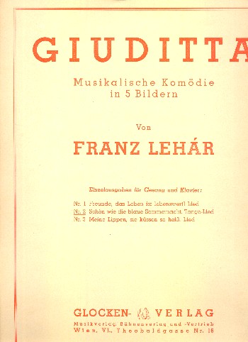 Schön wie die blaue Sommernacht&nbsp;&nbsp;für Gesang und Klavier&nbsp;&nbsp;