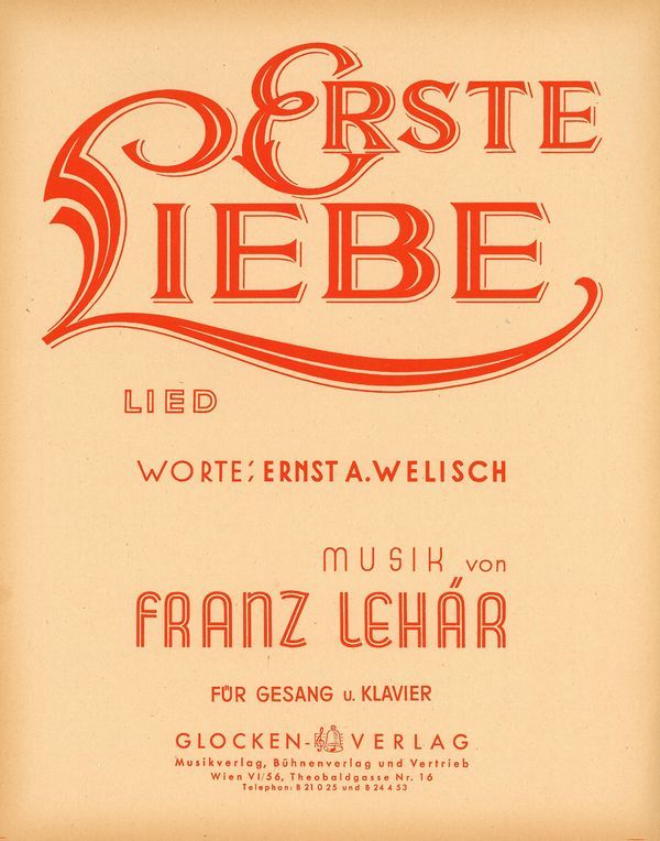 Erste Liebe&nbsp;&nbsp;Wenn die Abendglocken leise tönen&nbsp;&nbsp;GES/KLAV