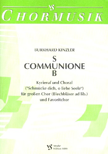Sub communione&nbsp;&nbsp;für gem Chor und Favoritchor (Blechbläser ad lib)&nbsp;&nbsp;Partitur