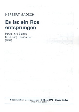 Es ist ein Ros entsprungen für  Blechbläser/Posaunenchor  Spielpartitur