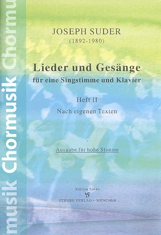 Lieder und Gesänge Band 2  für Gesang (hoch) und Klavier  