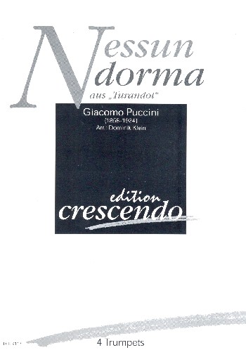 Nessun dorma&nbsp;&nbsp;für 4 Trompeten&nbsp;&nbsp;Partitur und Stimmen