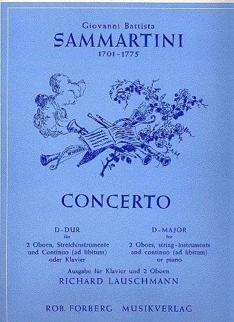 Konzert D-Dur  für 2 Oboen, Streicher und Bc oder Klavier  Klavierauzug mit Solostimmen
