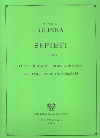 Septett Es-Dur  für Oboe, Fagott, Horn, 2 Violinen, Violoncello und Kontrabass  Stimmen