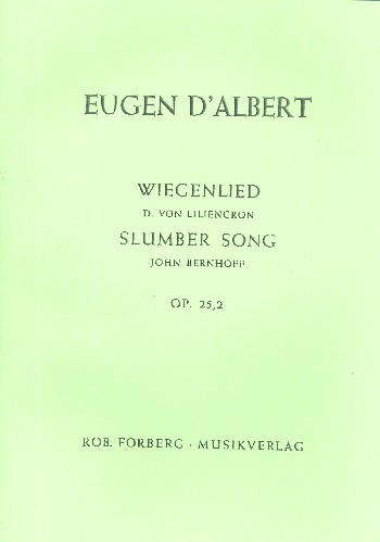 Wiegenlied op.25,2 für Gesang und Klavier&nbsp;&nbsp;(en/dt)&nbsp;&nbsp;